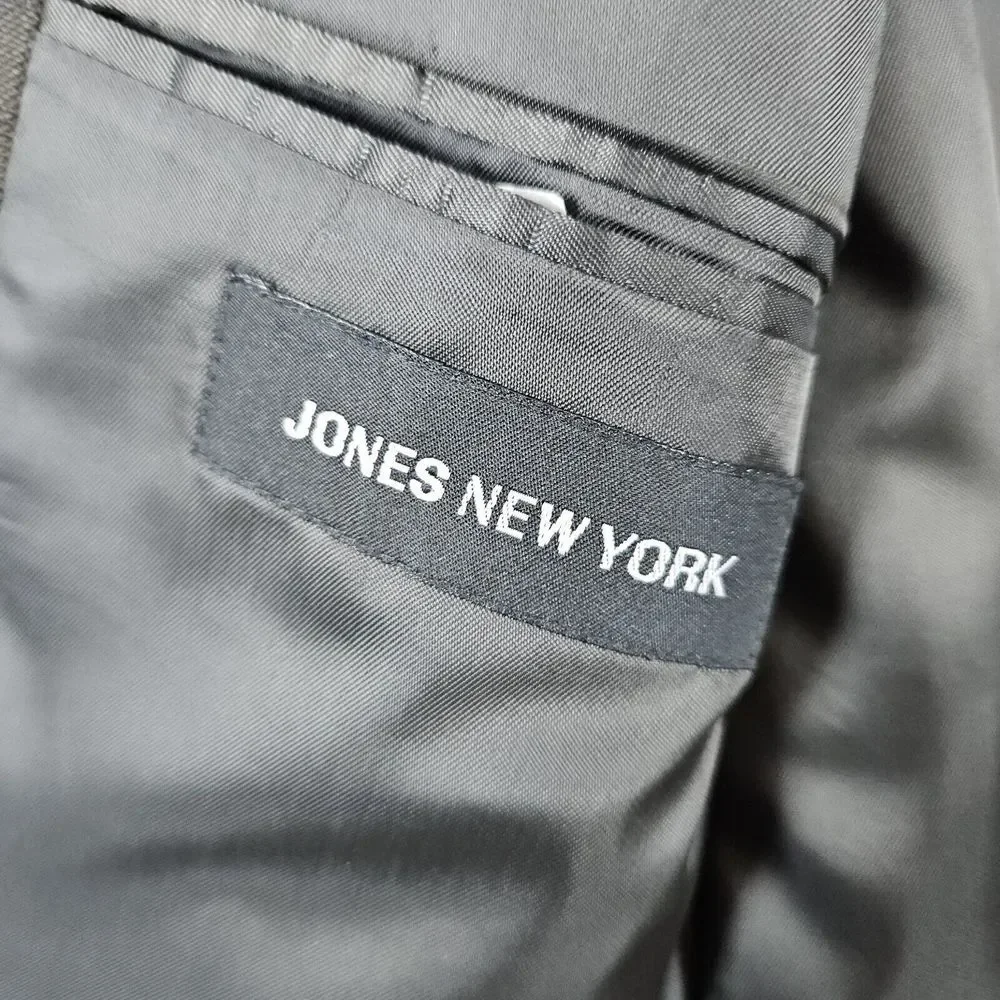 Jones New York Men's Blazer Brown Size S43 (44) Wool Cashmere‎ Blend 3 Button